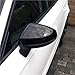 A3 Mirror Cover Compatible For Audi RS3 8V S3 Carbon RearView With & Without Lane Side Assist Replacement 2014-2017 2018 2019(Glossy Black No Side Assist)