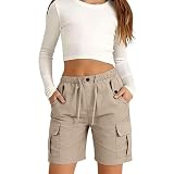 AIMAOMI Girls Hiking Cargo Shorts Kids Bermuda Athletic Summer Casual Uniform Baggy Cargo Shorts with Pockets...