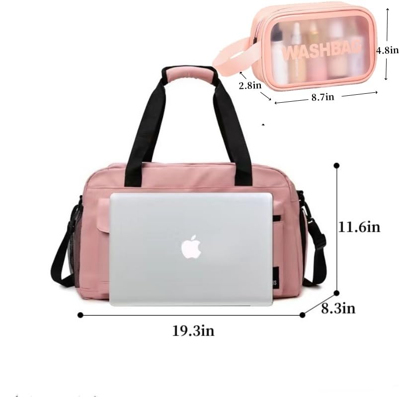 New Sports Tote Gym Travel Luggage Shopping Delivery Weekend Camping Overnight Bag(pink)2