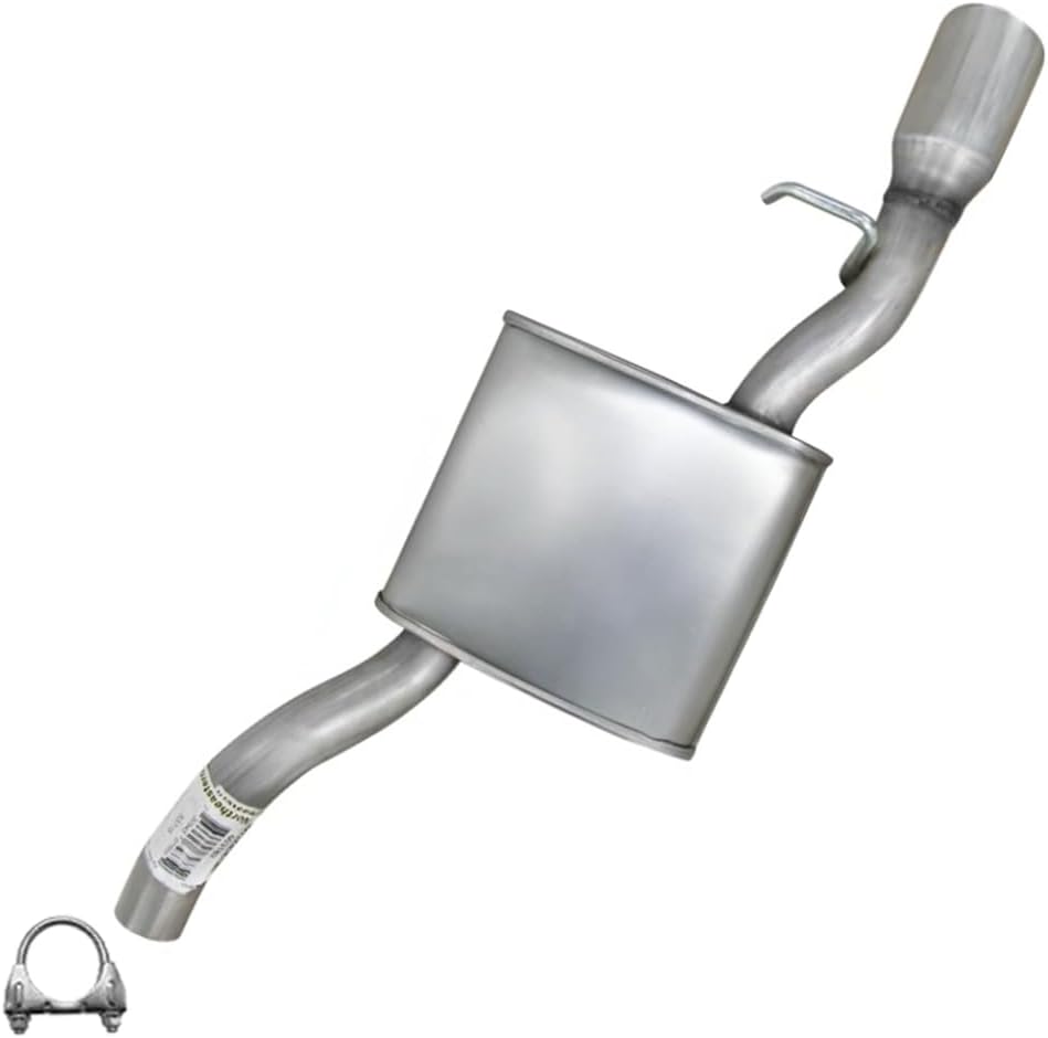 Exhaust Rear Resonator Pipe Compatible for 2008-2011 Ford Focus 2.0L | Stainless Steel | Northeastern Exhaust | Free Clamp Included | Automotive Replacement Part