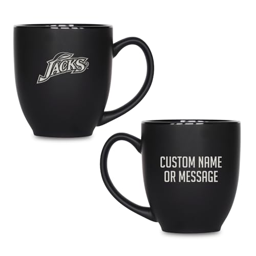 Image of Rico Industries NCAA Primary 15-Oz Personalized Matte Black Bistro Mug - for Hot or Cold Drinks