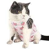 Etdane Cat Surgical Recovery Suit Pet Surgery Onesies Long Sleeve Shirt Small Dog Vest for Female Ma