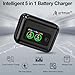 Artman Insta 360 X5 Battery, Dual-Speed Charger with LCD Display, Portable and with Misro SD Card Slots, Shows Batteries SOC (Battery*2, Charger*1)