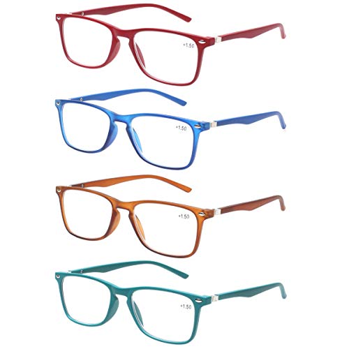 Reading Glasses with Strong Spring Hinge Eyeglasses Frames for men and women readers (4 Mix, 1.75) Reading Glasses with Strong Spring Hinge Eyeglasses Frames for men and women readers (4 Mix, 1.75)