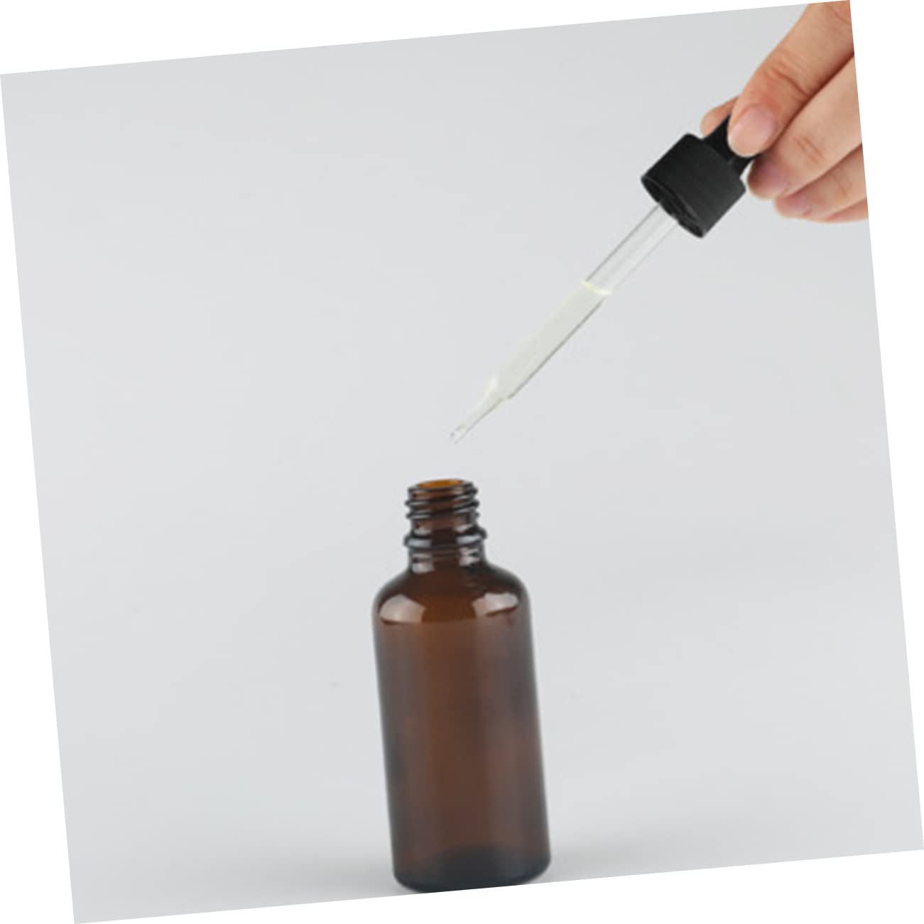 Healeved 12 Stück 30 Ml Braunglas Tropfflaschen für Ätherische Öle Nachfüllbar Silikonpipette Transparent Reiseaccessoires Wiederverwendbar
