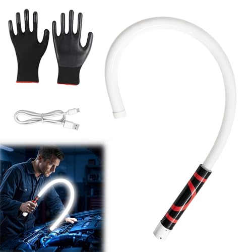 DVDVBOOM Flashlight Stick LED Flexible Light Rechargeable Work Flash Light Bendable LED Work Light with 3 Brightness Modes Flashlight for Car Repair Mechanical Inspection in Tight Space