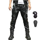 [Material] PU-Material, wasser- und winddichte Stretch-Lederhose, modisches Design und sichere Verlegemethode, auch sehr alltagstauglich.