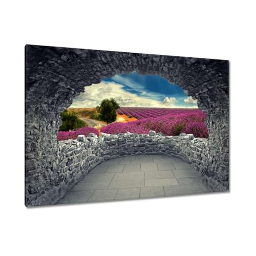 Toile lavande paysage 120 x 80 cm pour retrouver la douceur de Provence