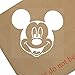 Platinum Place 1 x Autocollant en vinyle pour fenêtre de voiture Motif tête de Mickey Mouse Blanc