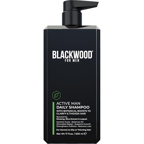 BLACKWOOD FOR MEN Active Man Daily Shampoo - Thickening & Clarifying Shampoo for Normal to Oily Hair...