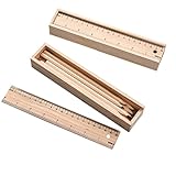 Seguro y amigable: la caja de lápices de madera está hecha de material de madera amigable, duradero y robusto.