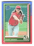 2025 Donruss Red and Blue #74 Rhett Lowder RC Rookie Cincinnati Reds Baseball Trading Card