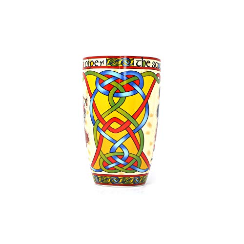 Taza Scotland Piper con diseño rojo celta y gaitas miniatura 3
