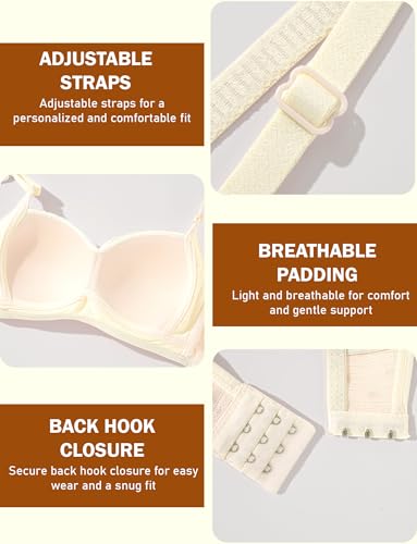 SEAUR Teens Girls Training Bras for Big Kids Age 12-18 Printed Soft Support Fixed Pads Full Coverage for Small Chested Women4