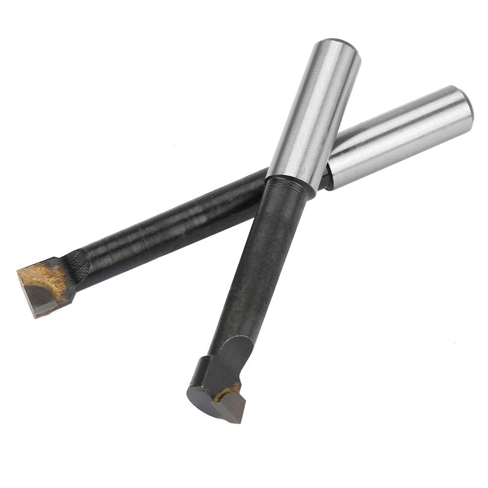 Agatige 9 Pièces Ensemble de Barres D'alésage, Tête D'alésage, F1 de 12mm Tenant Outil de Tour CNC en Acier Haute Vitesse de Type avec Base Outils de Tournage de Barres D'alésage