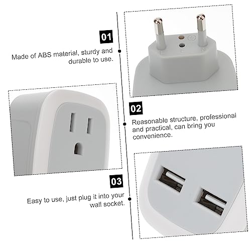 Generic 4 Pcs Adaptadores Europa Para Viagens Plugue De Viagem Europeu Adaptador De Viagem Europa Ad