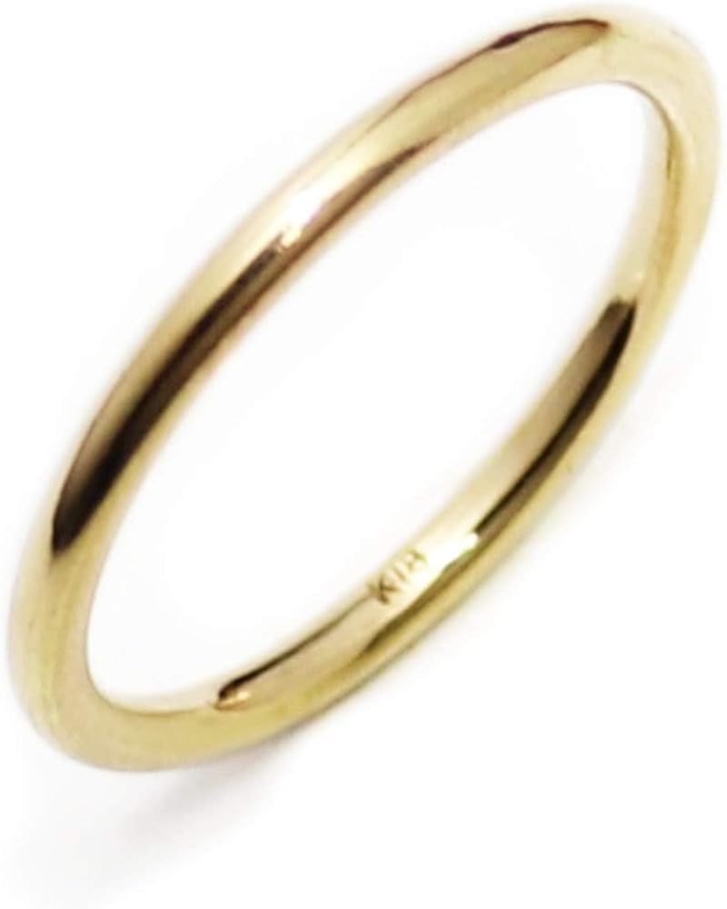 Amazon | K18 イエローゴールドリング 1.8mm 細 自分へのご褒美