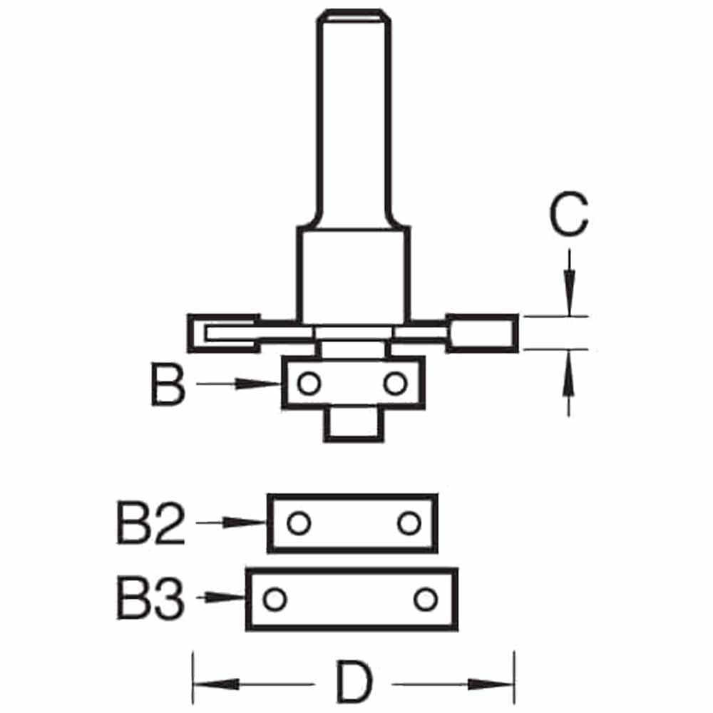 Trend Frez do lamelek z łożyskiem TCT, trzpień 1/2", 4 mm | Frez prowadzący do połączeń lamelkowych: końcówka TCT, długość cięcia 4 mm, trzpień 1/2", rozmiary 0/10/20, C152X1/2TC