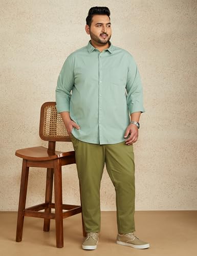 Image of Amazon Brand - Symbol Men's Cotton Shirt | Casual | Plain | Full Sleeve | Summer - Regular Fit (Available in Plus Sizes)