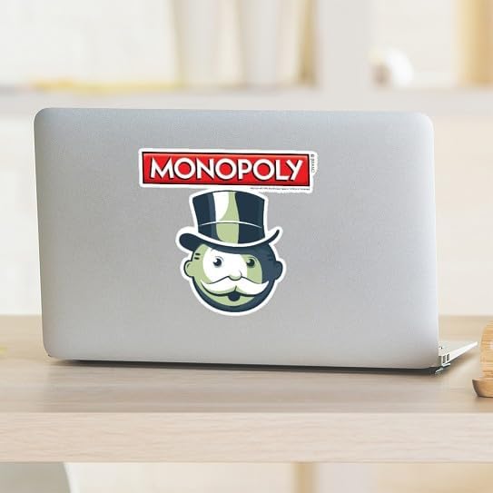 CafePress Mr. Monopoly Head Shot Medium Die Cut Sticker, 5.75" x 5.75" Glossy Finish