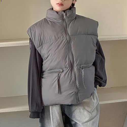 Boys Puffer Vest Sleeveless Stand Collar Zip up Cotton Padded Winter Warm Kids Outwear Jackets Coats4