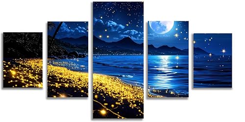 Broderie diamant kit complet lune Mefooge pour créer une ambiance relaxante dans votre grand salon
