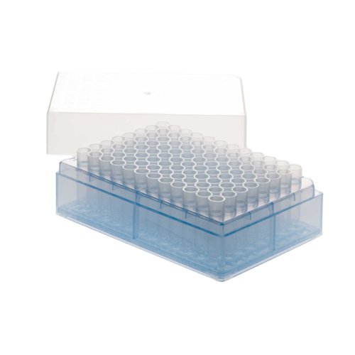 Axygen MTS-11-8-C-R-S Mini Tube System 8-Strip PCR Tube Strips, 96-Well Format, 1.1mL, Sterile, Racked (1 Case: 12 Strips/Rack; 10 Racks/Unit; 5 Units/Case)