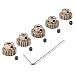 Hobbypark Metal 7075 Aluminum Alloy 48P Pinion Gear Set 3.175mm Shaft Hole 22T 23T 24T 25T 26T Motor Gears Kit for RC Car (5-Pack)
