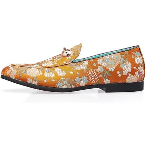 Men's Slip-On Smoking Slippers Embroidered Luxury Satin Casual Wedding Party Dress Shoes3