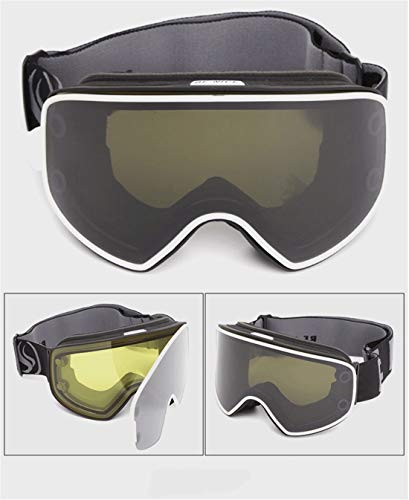 Gafas de esquí magnéticas de doble capa con protección UV400 para miopía 2