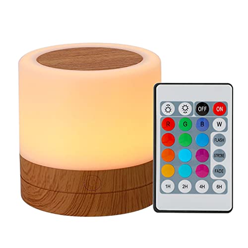 Lámpara de noche LED con control remoto y 16 colores miniatura 1