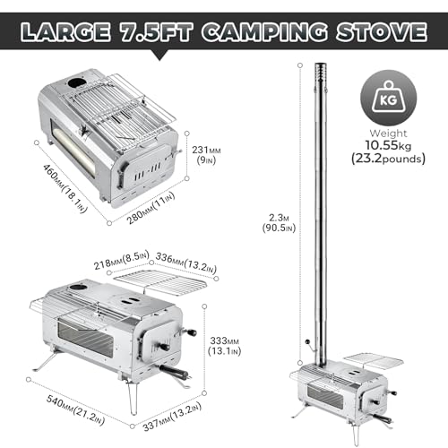 Carpa KingCamp tipo Yurt con estufa, 4 estaciones, impermeable miniatura 7