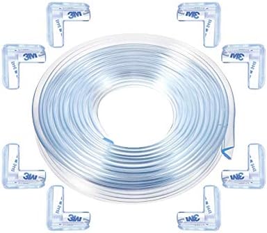 CHAMSON Edge Corner Protector, Baby Proofing Corner Guards, Soft Silicone Safety Kit Bumper Strip Baby Proofing 20ft(6m) Toddler Corner Protector(8 Pack)