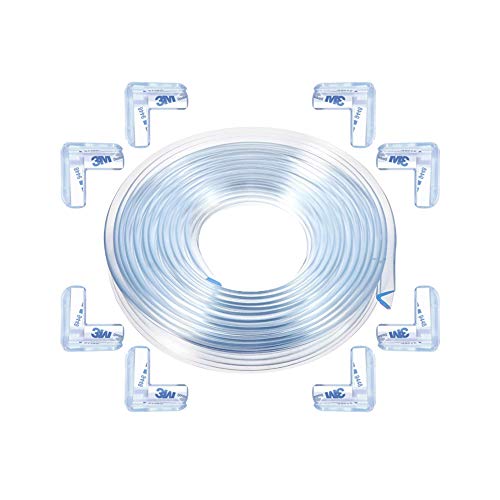 Chamson Edge Corner Protector, Baby Proofing Corner Guards, Soft Silicone Safety Kit Bumper Strip Baby Proofing 20Ft(6M) Toddler Corner Protector(8 Pack) #TOP16