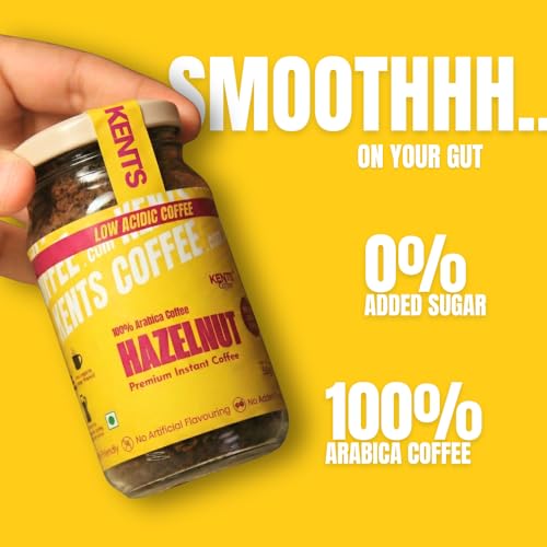 Image of Kents Coffee Pack of 4 Best Flavoured Coffee Vanilla, Dark Chocolate, Irish, Hazelnut | LOW ACIDIC COFFEE COMBO |100% Arabica Powder | No Added Sugar | CHIKMAGALUR | SINGLE ESTATE | Perfect for Hot & Cold Cups | Espresso, Latte & Flavoured Brew | Natural Flavour