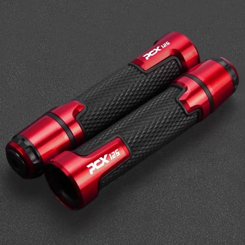 Puños de manillar de 22mm y 7/8 pulgadas para moto Honda PCX 125 y 150 en color rojo 2