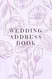6x9in Wedding Address Book- Floral Purple Design: Perfect for tracking wedding guest contact information, gifts, RSVPs and more! Additional Note Pages for Wedding Planning!