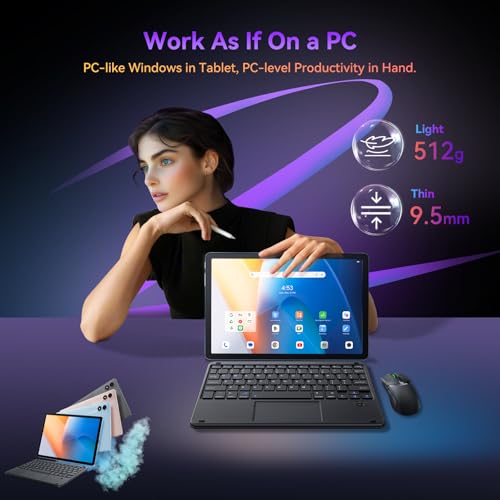 Image of Blackview Android Tablet 11 inch, 24GB+256GB /2TB TF, 2K Incell Screen for Gaiming, Students, Netflix Watching, Streming, 5G WiFi, 8200mAh, 13MP+8MP Camaras /Face ID, Gray