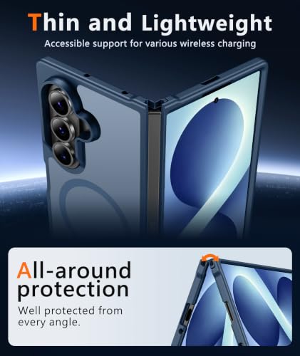 Image of FNTCASE for Samsung Galaxy Z-Fold-8-Ultra Case Samsung Z Fold 7 Matte Case | Compatible with Magsafe, Screen Protector, Anti Yellowing, Military Grade Drop Protection, Shockproof, Translucent Cases