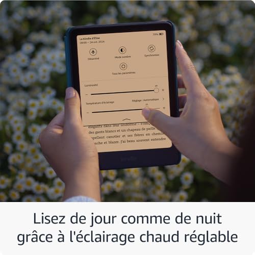 Le dernier Kindle Paperwhite version 2024 sans publicité une couverture basée sur Amazon Plant et un adaptateur secteur Amazon Powerfast . - vue 5