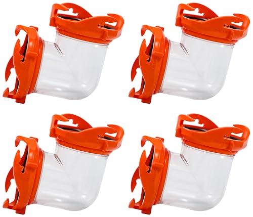 Image of Camco Rhino 90-Degree RV Tote Tank Adapter - Features Clear Low-Profile 90-Degree Elbow & 4 Bayonet Prongs on Each End for Odor-Tight Locking Action - Crafted of Heavy-Duty Resin (39485)(Pack of 4)
