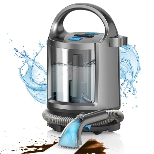 Image of Aspiron Portable Carpet & Upholstery Cleaner, 20KPa Strong Suction, Deep Stain Removal, Wide Cleaning Range, 56.8Oz Large Water Tank, Compact Design for Carpet, Sofa, Car, Mattress, Cushion