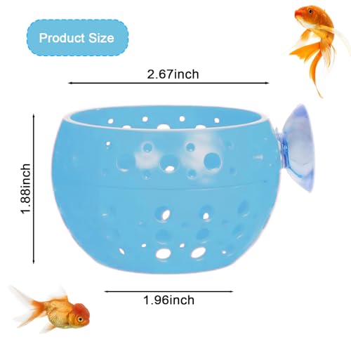 Image of Betta Fish Tunnel with Suction Cup - Aquarium Fish Hideout Shrimp Cave Guppy Fish Tunnel Tank Accessories Aquarium Decor for Small Fish Shrimp (Blue)