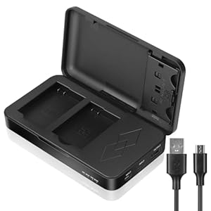 JYJZPB EN-EL14 EN-EL14A Battery Charger with 2 SD Card Slots Fit for Nikon D3200, D3100, D3300, D3400, D3500, D5600, D5200, D5300, Coolpix P7000, P7100, P7800, DF Camera Batteries (Charger Only)