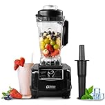 Kitchen in the box High Performance Jug Blender, 2L Large Capacity Smoothie Blenders for Kitchen, Variable Speed Control with Pulse, Smoothie Maker with 8-Leaf 3D Blades, 1500W Easy to Clean (Black)