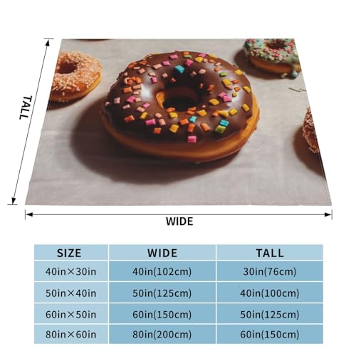 Couverture polaire donut 152x127 cm en flanelle légère et chaude pour lit et canapé - 3