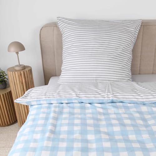 Linge de lit en flanelle de coton Tom Tailor de qualité supérieure pour lit simple