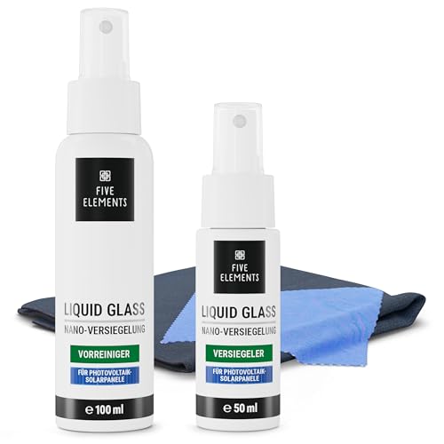 FIVE ELEMENTS Nano-Versiegelung für Balkonkraftwerk-Solarpanele | Selbstreinigungseffekt und Ertragssteigerung für Photovoltaik -Module