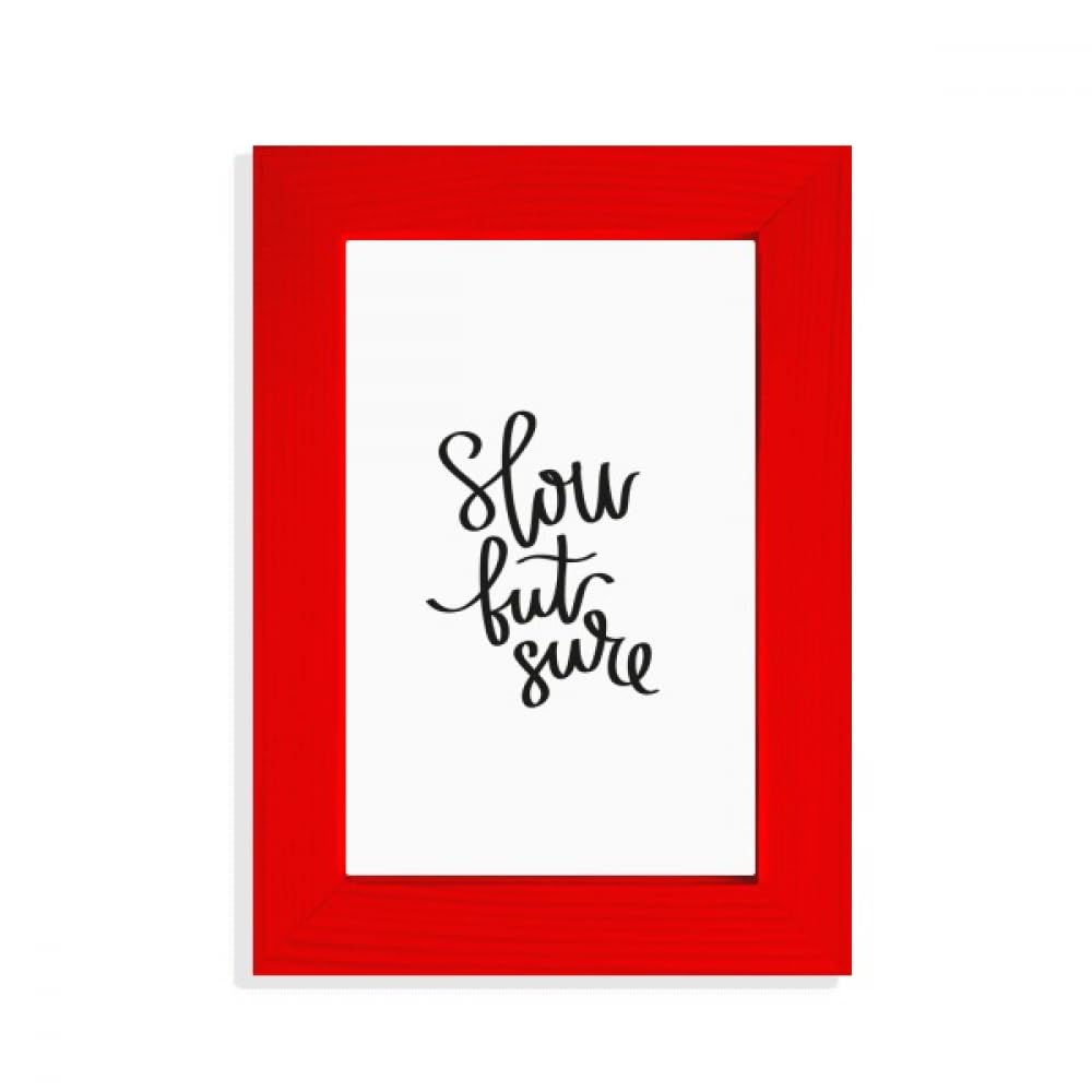 Cadre photo Slow But Sure rouge Art déco pour décorer un salon ou bureau moderne