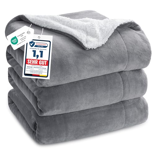BEDSURE Kuscheldecke - Warm Sherpa Wolldecke & Sofadecke, Flauschig Sofaüberwurf Decke, Dicke Couchdecke, Fleecedecke, Flauschige Wohndecke für...
